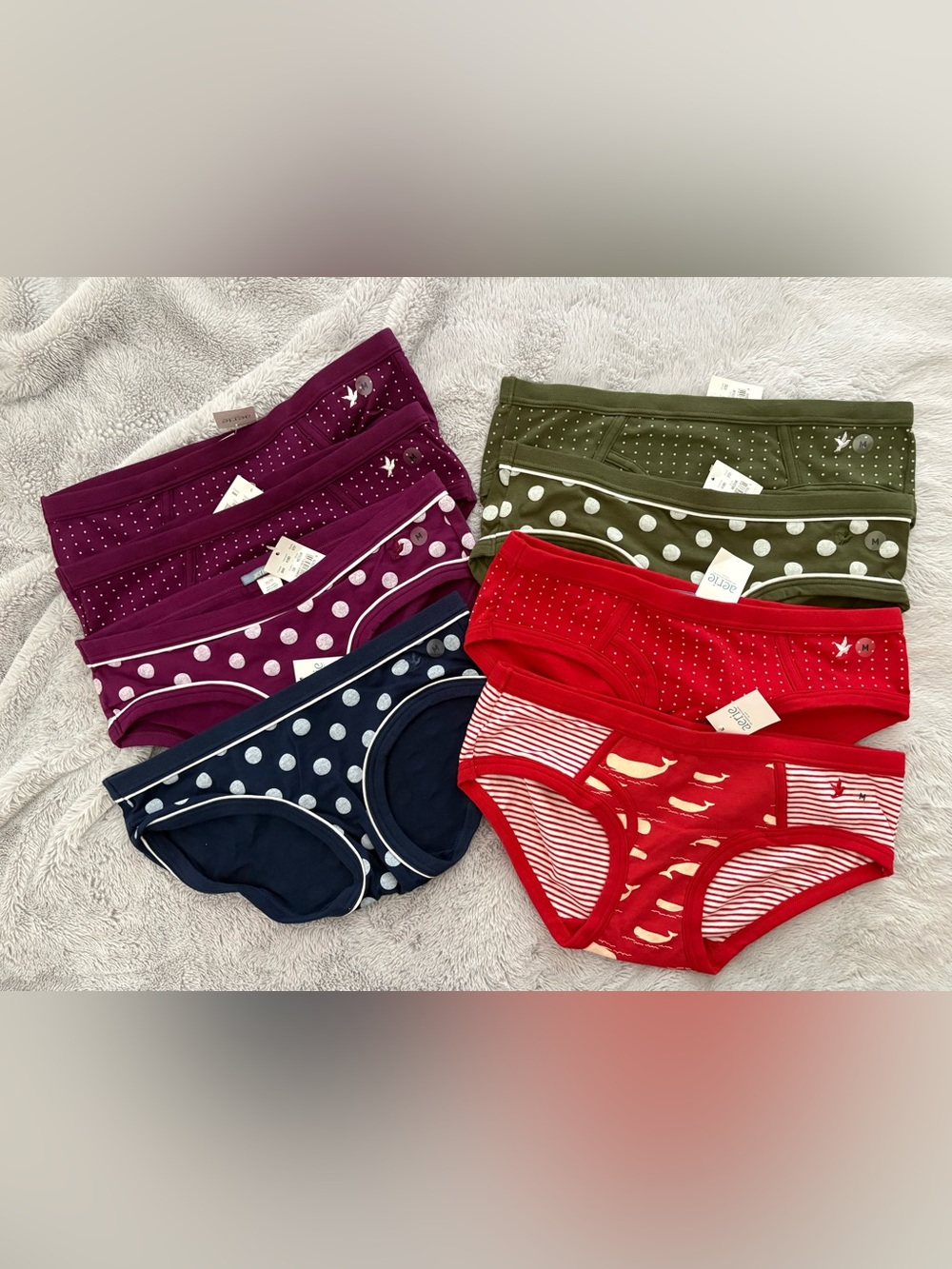 Lot of 8 - NWT Womens aerie Boyshort Cotton Panties Underwear Size Medium